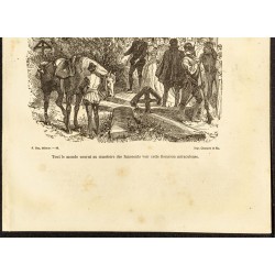 Gravure de 1882 - Miracle au cimetière des innocents - 3
