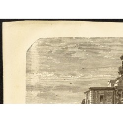 Gravure de 1882 - Pompe de la Samaritaine sur le Pont-Neuf - 2