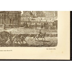Gravure de 1882 - Pompe de la Samaritaine sur le Pont-Neuf - 5