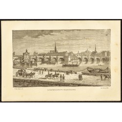 Gravure de 1882 - Vue du Pont-Neuf - 1