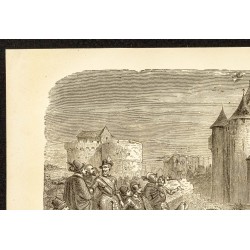 Gravure de 1882 - Siège de Paris de 1590 - 2