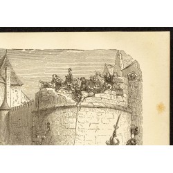 Gravure de 1882 - Siège de Paris de 1590 - 3