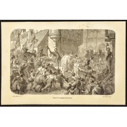 Gravure de 1882 - Henri IV à Notre-Dame de Paris - 1