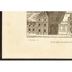 Gravure de 1882 - Palais et jardins du Luxembourg - 4