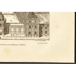 Gravure de 1882 - Palais et jardins du Luxembourg - 5