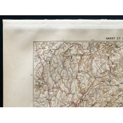 Gravure de 1880 - Carte de Hardt & Hunsruck - 2