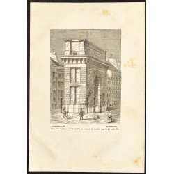 Gravure de 1882 - Porte Saint-martin à Paris - 1