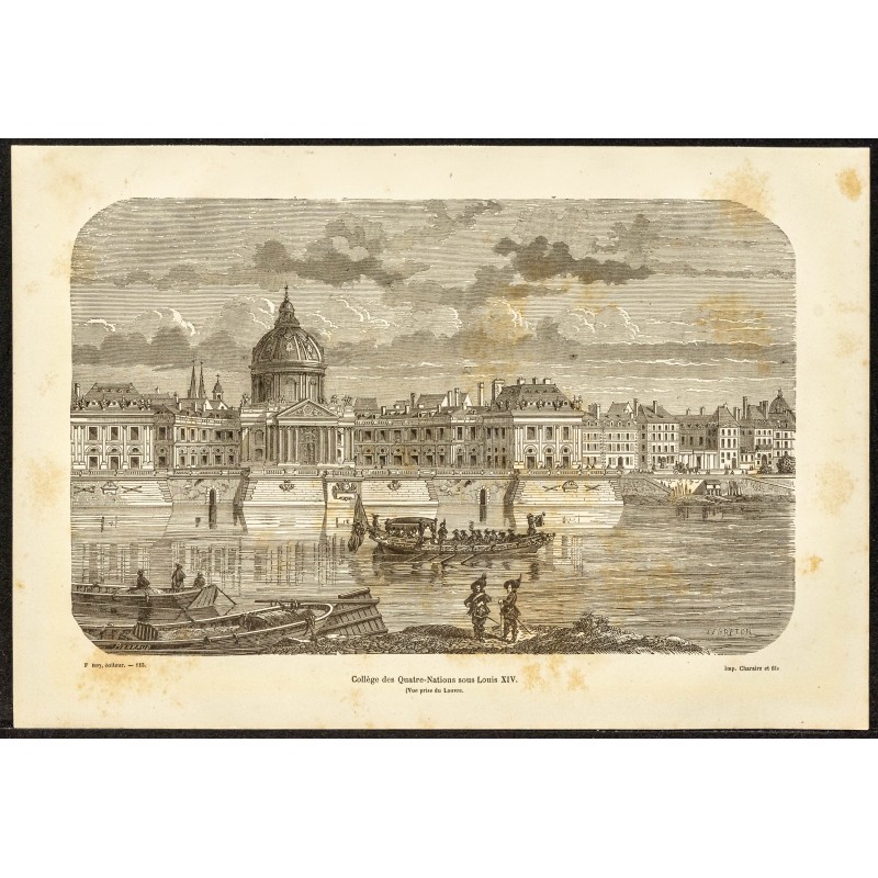 Gravure de 1882 - Collège des Quatre-Nations - 1
