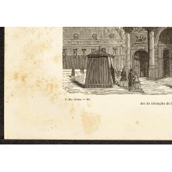 Gravure de 1882 - Arc de triomphe du Carrousel - 4