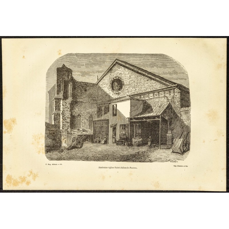 Gravure de 1882 - Église Saint-Julien-le-Pauvre - 1