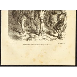 Gravure de 1882 - La fronde à Paris - 3