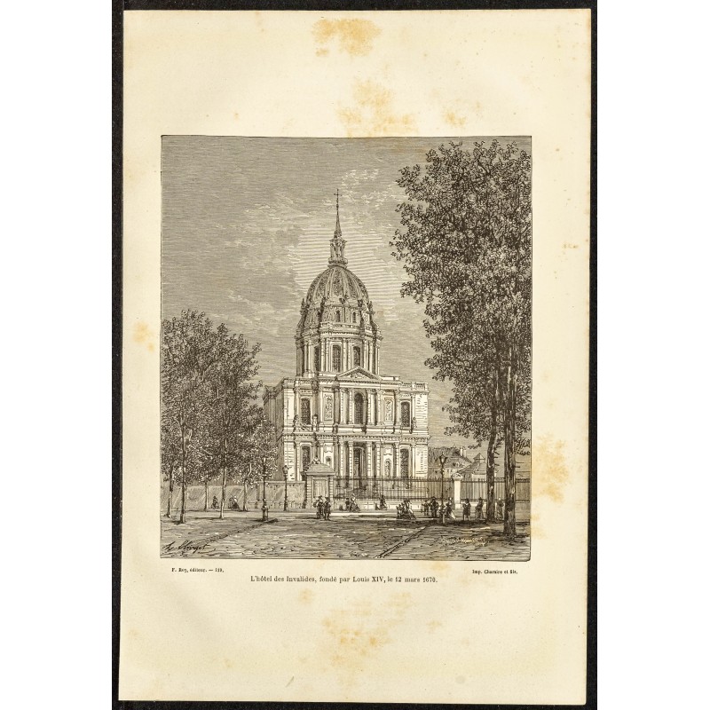 Gravure de 1882 - Hôtel des Invalides - 1