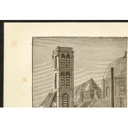 Gravure de 1882 - Tour de l'Église Saint-Roch - 2