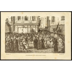 Gravure de 1882 - Procession de la Ligue catholique - 1