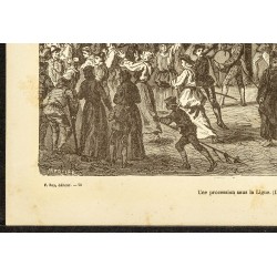 Gravure de 1882 - Procession de la Ligue catholique - 4