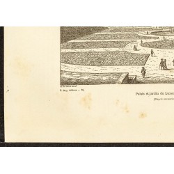 Gravure de 1882 - Palais et jardin du Luxembourg - 4