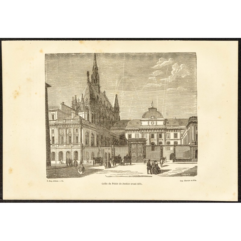 Gravure de 1882 - Palais de la cité - 1