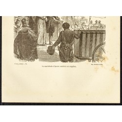 Gravure de 1882 - Léonora Dori à l'échafaud - 3