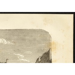 Gravure de 1882 - Ancien pont Saint-Michel à Paris - 3