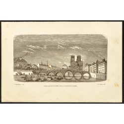 Gravure de 1882 - Pont de la Tournelle - 1