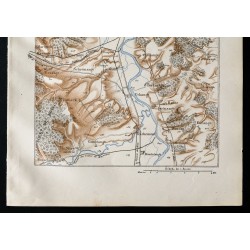Gravure de 1880 - Carte des environs de Thionville - 3