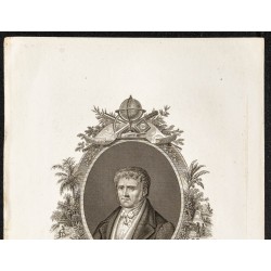 Gravure de 1862 - Portrait de Conrad Malte-Brun - 2