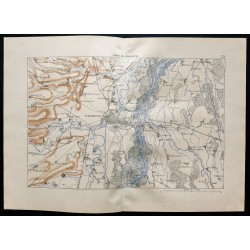 Gravure de 1880 - Carte des forts de Strasbourg - 1
