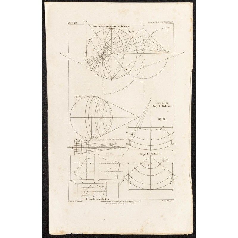 Gravure de 1862 - Projection de Ptolémée - 1