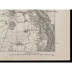 Gravure de 1880 - 3 Cartes de Sarrelouis, Bitche et Neuf-Brisach - 5