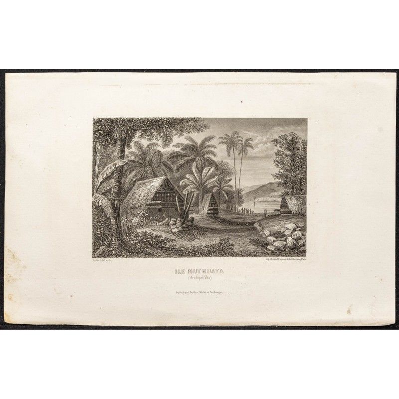Gravure de 1862 - Îles Fidji - 1