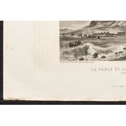 Gravure de 1862 - Le Cap et montagne de la Table - 4