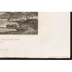 Gravure de 1862 - Le Cap et montagne de la Table - 5