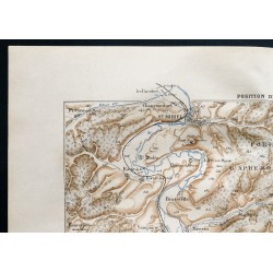Gravure de 1880 - Carte de la position militaire de Commercy - 2