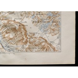 Gravure de 1880 - Carte de la position militaire de Commercy - 5
