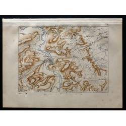 Gravure de 1880 - Carte des forts militaires de Verdun - 1