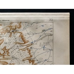 Gravure de 1880 - Carte des forts militaires de Verdun - 3