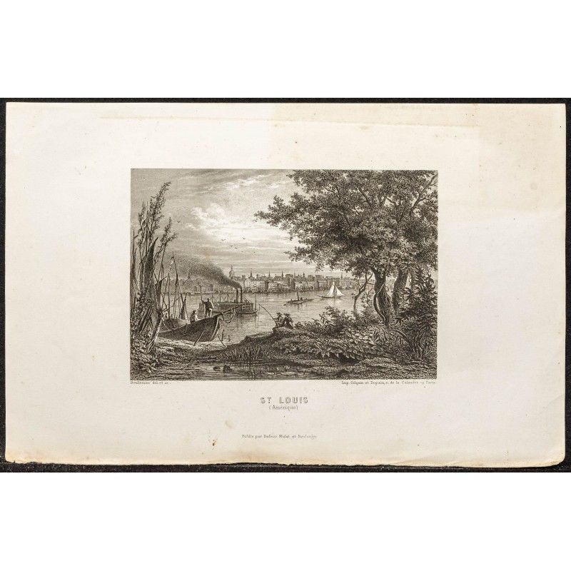 Gravure de 1862 - Vue de la ville de Saint-Louis - 1