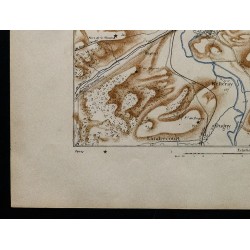 Gravure de 1880 - Carte des forts militaires de Verdun - 4