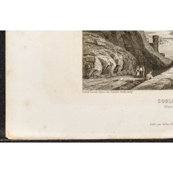 Gravure de 1862 - Coblence en Allemagne - 4