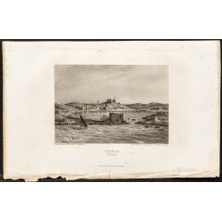Gravure de 1862 - Vue de la ville de Tunis - 1