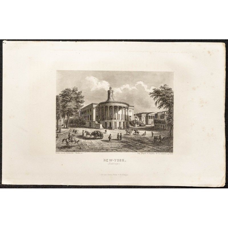 Gravure de 1862 - Vue de Philadelphie - 1