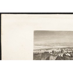 Gravure de 1862 - Jérusalem et dôme du Rocher - 2