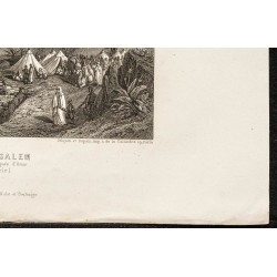 Gravure de 1862 - Jérusalem et dôme du Rocher - 5