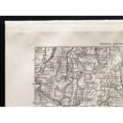 Gravure de 1880 - Carte de la trouée entre Épinal et Toul - 2