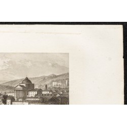 Gravure de 1862 - Turin en Italie - 3