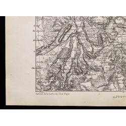 Gravure de 1880 - Carte de la trouée entre Épinal et Toul - 4