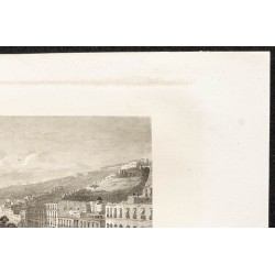 Gravure de 1862 - Naples vue du jardin royal - 3