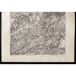 Gravure de 1880 - Ligne de défense d'Epinal à la Suisse - 3