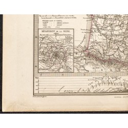 Gravure de 1873 - Carte de la France - 4