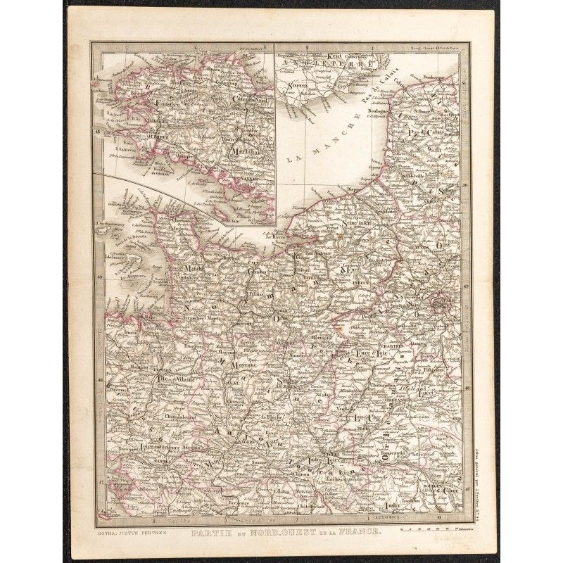 Gravure de 1873 - Nord-Ouest de la France - 1